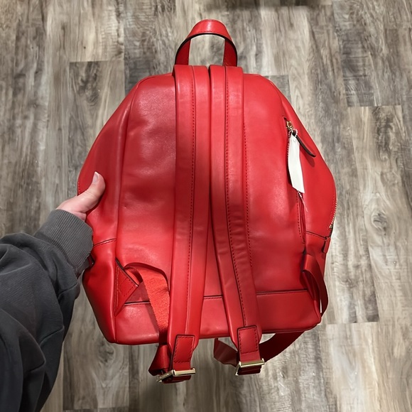 NWT Michael Kors bright red backpack - Picture 6 of 16